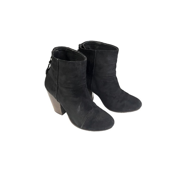 Rag & bone classic newbury black suede ankle boots - Picture 2 of 7